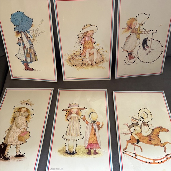 Vintage 1976 American Greetings Corp HOLLY HOBBY Sewing Cards Toy - Picture 4 of 14